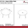 Owen Retro Round Coffee Table Distressed Grey Oak - 3615307comuk Image 6