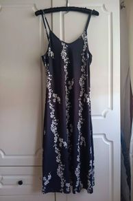 Black and White Camisole Style Sun Dress