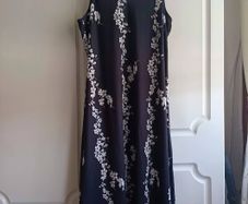Black and White Camisole Style Sun Dress