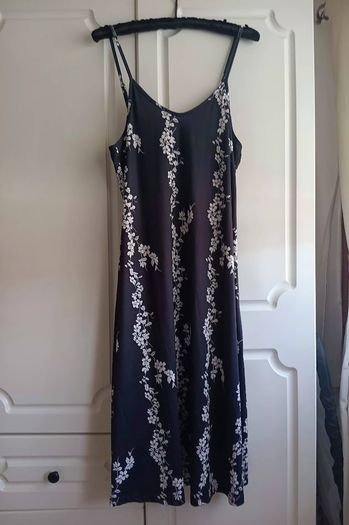 Black and White Camisole Style Sun Dress