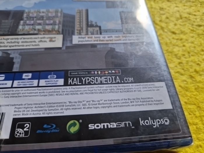 Brand new Project Highrise Architect s Edition PlayStation4 Ps4 Games Original