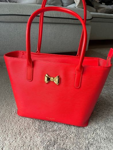 Ted baker Tallen curved bow leather shopper bag