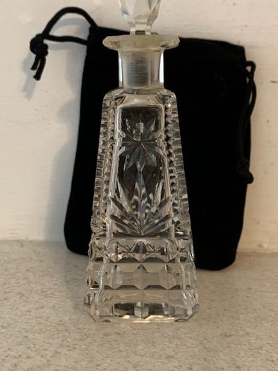 Antique Czech Crystal Perfume Bottle 1930s