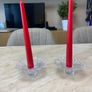 2 glass candle holders Image 4