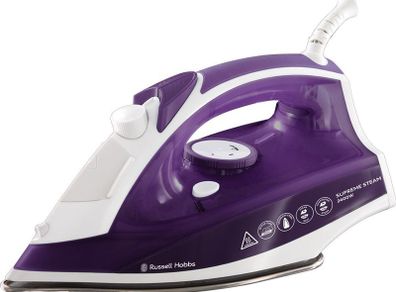 Russell Hobbs Supreme Steam Traditional Iron, 2400 W - Purple/White