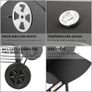 Charcoal BBQ Grill Smoker with Side Shelves, Portable Barrel Barbecue Grill Outdoor with Temperature Gauge, Warming Rack, Stainless Steel Racks, and Air Vents for Camping and Garden Image 4