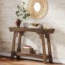 Rustic Brown 2 Tier Console Table (Free Delivery) Farmhouse Style Image 5