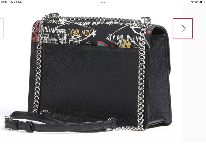 DKNY Elissa Leather Graffiti Handbag
