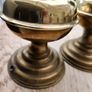 a lovely pair of old brass lamps Image 4