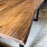 Solid Acacia Wood Dining Table 160 - Rustic Image 3