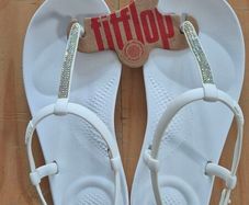 Fitflops white diamante UK 5