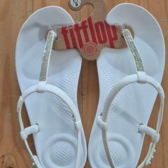 Fitflops white diamante UK 5