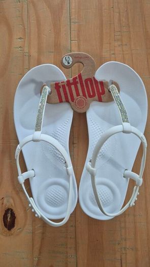 Fitflops white diamante UK 5
