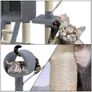 154cm Cat Tree Climbing Tower Scratching Post Grey Image 5