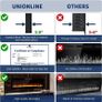 127cm Recessed Wall Mounted Electric Fireplace Insert Electric Fire with Touch Screen Control Panel, Remote Control, 750/1500W, Crystal Setting (FREE POSTAGE) Image 6