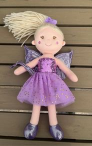 Sweety Toys plush purple fairy rag doll EUC