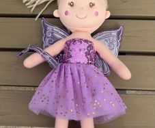 Sweety Toys plush pink fairy rag doll EUC