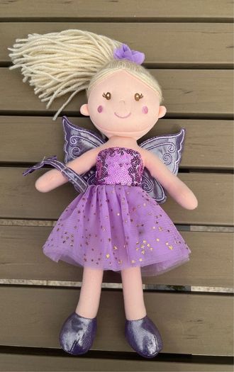 Sweety Toys plush purple fairy rag doll EUC