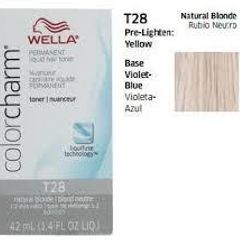 12 Wella Color Charm Permanent Liquid Hair Toner T28 Natural Blonde
