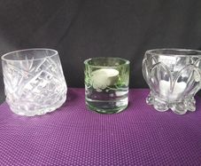 Three Glass Tealight Holders