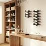 Wall Wine Rack for 9 Bottles, Metal Black & Wood Look - Hanging for Wall Mounting, Bottle Rack for Wine Image 4
