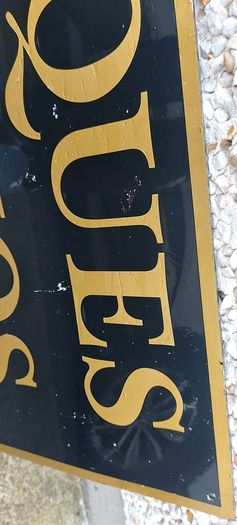 Antiques & Curios,hard plastic sign perspex. ,unusual and lovely colours,,32 inches length, 16 inches height,,buyer collects, see pictures for condition, used condition few marks nicks