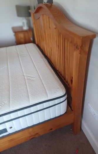 King size bed - solid oak