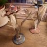 2 Handpainted Shabby Chic Metal Candleholders, AV Image 4