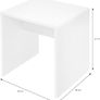 Dressing table white with mirror and stool Image 3