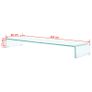 TV Stand/Monitor Riser Glass Clear 110x30x13 cm Image 6