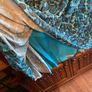 SAMOON FURTHER REDUCED. . New Tunic Dress In Shades Of Turquoise,Sapphire   Blue And Black . Length is 45 Inches Image 4