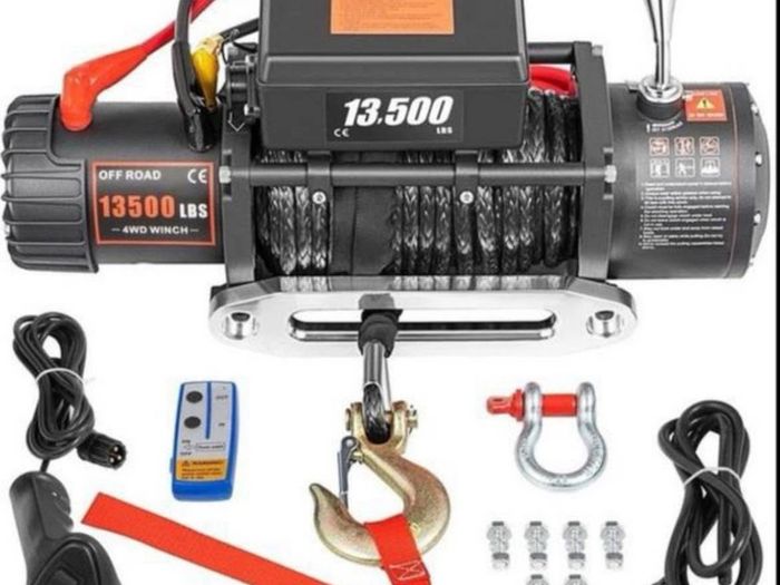 Electric Winch 13500 LBS/ 6123KG 12V 27M/92FT Synthetic Tow Rope