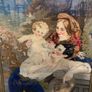 A Large 19th century plumage tapestry in a heavy guilt frame. Image 5
