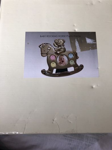 Baby rocking horse photo frame