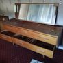 Mid 80's Brown dressing table with mirror and lights Image 5
