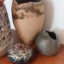 Fabulous Collection of Three Hand-Built Studio Pottery Vases with Organic Asymmetric Shapes, All Hand Made, Unknown Maker Different Makers, Pieces of Sculptural Art Image 7
