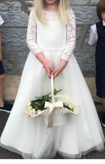 Ivory Flowergirl Dress Age 8