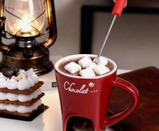 4in1 Heart Melting Set for Chocolate, Marshmellows, Hot Brandy & more - ideal gift