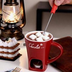 4in1 Heart Melting Set for Chocolate, Marshmellows, Hot Brandy & more - ideal gift
