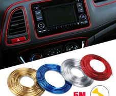 Universal Car Moulding Decoration Flexible Strips 5M Interior Auto Mouldings Car Cover Trim Dashboard Door Edgein Car-styling