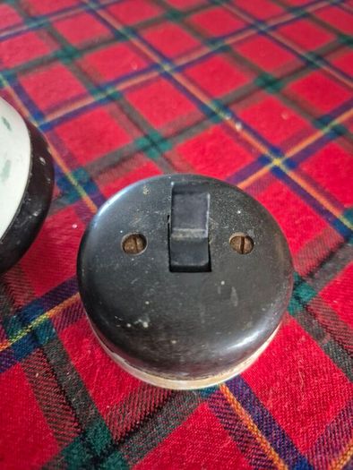 Vintage 3 bakelite original salvaged light switches