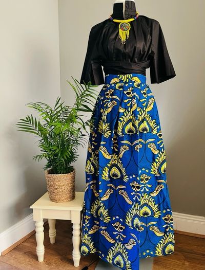 African Print Wrap Skirt Womenswear