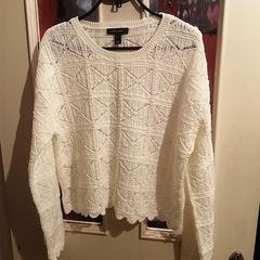 White crochet style jumper 16 to 18
