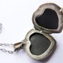 Vintage Solid 925 Sterling Silver Dual Photo Heart Locket Necklace length 20" - 3,4g Image 6