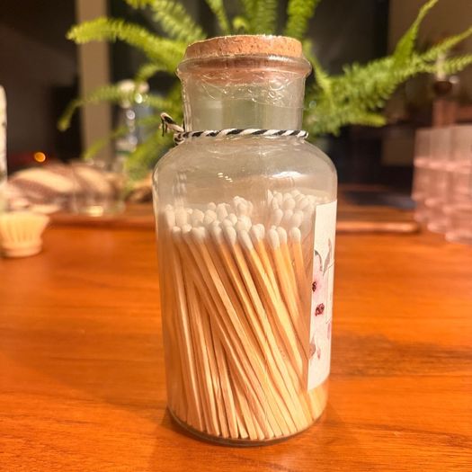 Glass Jar with Matches