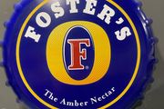 Fosters Bottle Cap wall display