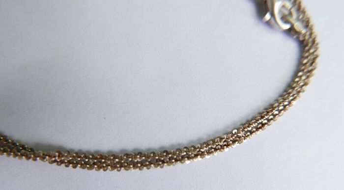 Vintage Italy  925 Sterling Silver 1.9mm Tinsel Chain Necklace Length 20" - 2,9g