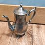 Coffee/Tea Pot Pitcher Silver Plated VM Rogers Vintage Footed Hinged Lid Image 10