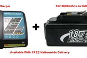 Charger &amp; 6000mAh Battery Bundle for Makita Range of Tools