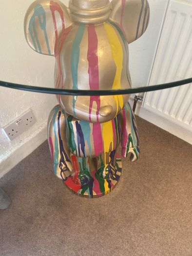 Unique interior design table - glass top